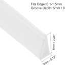 U-Shaped Rubber Edge Sealing Strip Edge Trim 6mmx3mm White U Channel Edge Protector Length 5M