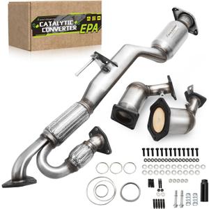 Catalytic Converter Compatible with Nissan Pathfinder 2013-2015 3.5L 3 PCS, Infiniti QX60 2013-2020, JX35 2013 3.5L Front and Rear Catalytic Convertor EPA Compliant 643144 40886 40885