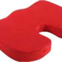 Moyishi Comfort Non-Slip Memory Foam Coccyx Chair Seat Cushion (Red)