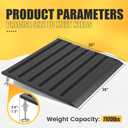 Threshold Ramp for Doorways,Adjustable Height 2.6"-7.3" Aluminum Wheelchair Ramp with Heightening Screws and Swivel Angle Leg,1100lbs Load Capacity, 30"x36'' Curb Ramp for Trolley,Power Chairs