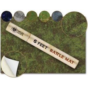 Melee Mats Wargaming Battle Mat, 48"x72" - Terrain for Warhammer 40K, Dungeons and Dragons, Tabletop RPG, Miniatures & Strategy Games - Durable Vinyl Map
