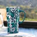 20oz Stainless Steel Handle Tumbler with Triple Insulation & Copper Lining  Keeps Coffee Hot for 6 Hours & Drinks Cold for 18  Spill-Resistant Press-On Lid with Sliding Sip Design (Multi Animal)