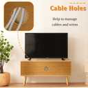 Baveke Bamboo TV Stand for TVs up to 50 Inches, Entertainment Center is Feat FSC-Certified Bamboo for Gaming Console, Modern Accent TV Console Cabinet for Living Room Bedroom (39.4), 39.37"l X 11.81"w X 19.29"h