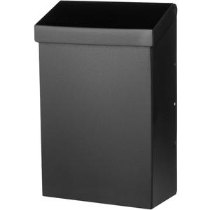 Architectural Mailboxes Modern Heritage Vertical Wall-Mounted Mailbox for Outside, Rust-Resistant Galvanized Steel Metal Small Mail Box, Black Modern Wall Mailbox