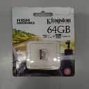 Kingston Tarjeta MicroSD de alta resistencia de 64 GB de alto rendimiento, 1080P, Full HD, lectura de hasta 95 MB/S, (SDCE/64GB)