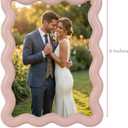 Concepts 4x6 Pink Scallop Resin Picture Frame with Tempered Glass (Pack of 4)