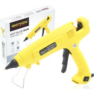 Anyyion 300W Industrialt Glue Gun – High Output Professional Adjustable Switch – Professional Grade Hot Glue Gun for Carpentry, Repairs & Remodeling