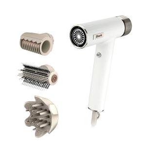 Shark Hair Dryer SpeedStyle RapidGloss Finisher and High-Velocity, Ionic Hair Blow Dryer with IQ Speed Styling and Drying Suite, No Heat Damage, Best for Curly and Coily Hair, Silk, HD332
