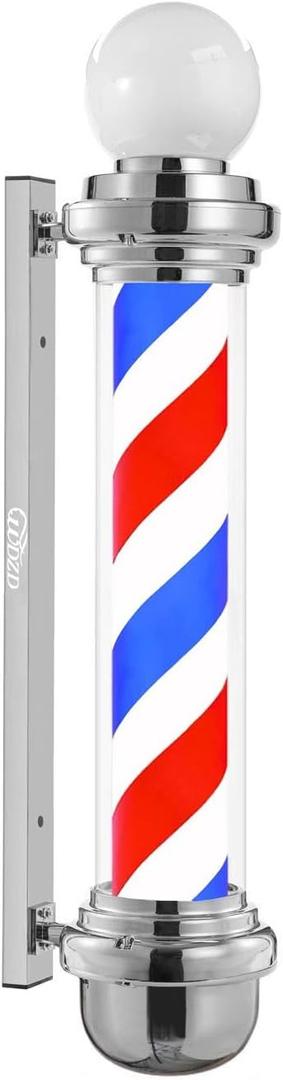 45'' Silver Barber Pole Light