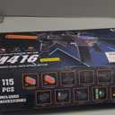 Realistic Toy for Nerf Guns Darts, Foam Blaster - with Scope 100 Soft Bullets 3 Magazines, Semi-Auto Sniper Rifle Electric M416 Machine Guns for Boys 6-12 Age Kids and Adults