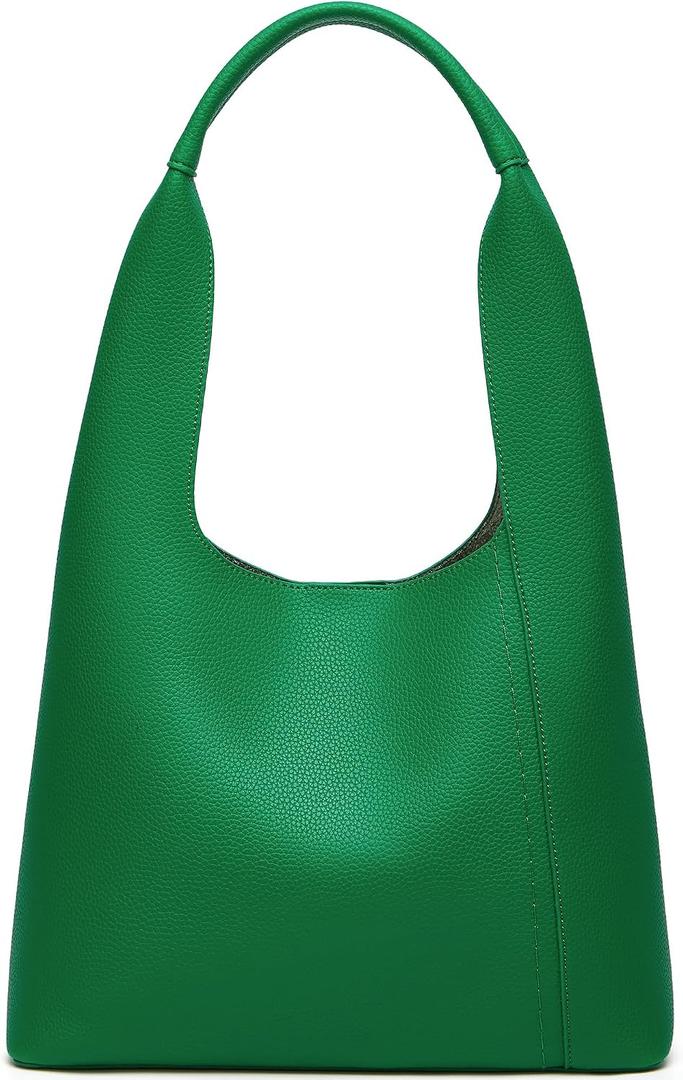 Slouchy Hobo Tote Bags for Women - Retro PU Leather Shoulder Handbag Purse Large Capacity 2pcs