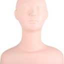 Joyzan Esthetics Mannequin Head with Shoulder, Multi Function Soft PVC Human Hair Makeup Manikin Practice Model Skin Massage Lash Extensions Wig Hat Display Facial Salons Cosmetology School Students