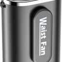 SLENPET Waist Clip Fan, 18000RPM Portable Belt with 4 Speeds, 4000mAh Battery, 0.34LBS, Max 12H Use, Type-C Charging, Rechargeable Cooling Design for Under-Shirt & Outdoor Travel