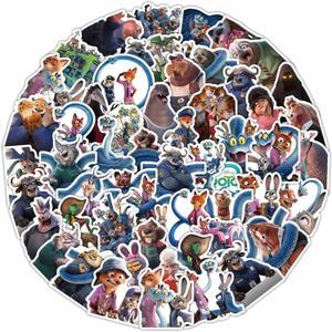 74 Pcs Anime Theme Stickers, Animals Cute Stickers, Movie Sticker Decorative Items Suitable for Tablets, Water Bottles, Refrigerators, Guitars, Scooters, Suitcases, and More