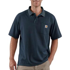 Carhartt Men's Loose Fit Midweight Short-Sleeve Pocket Polo (3X-Large, Navy)