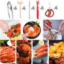 30 PCS Seafood Tools Include Crab Crackers, Seafood Scissors, Lobster Sheller, Crab Hammer,and Shellfish Forks,Nutcracker Set