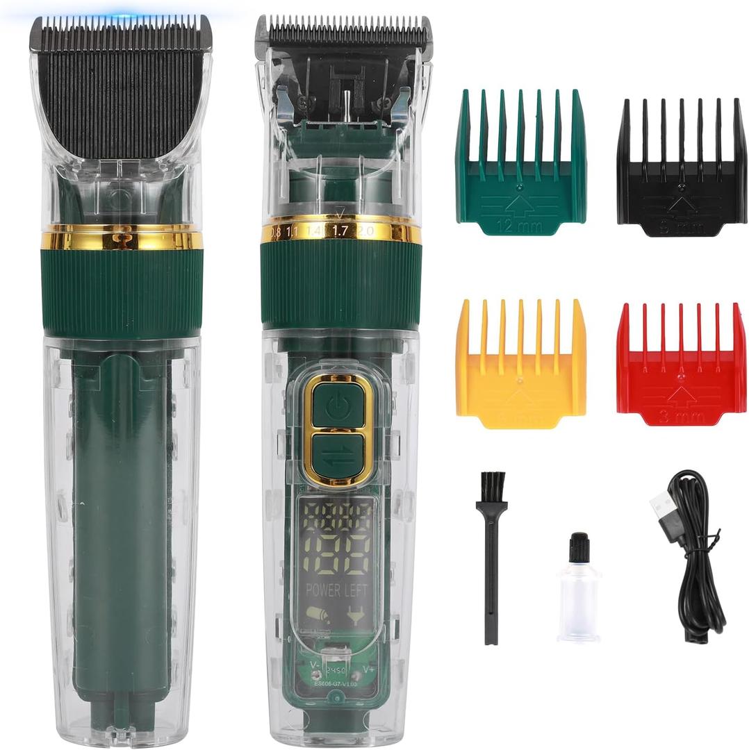 Pet Dog Grooming Kit Low Noise - Rechargeable Cordless Dog Clippers, IPX7 Waterproof Clippers with 4 Guide Combs & Stainless Steel Blade for Cats/Dogs/Small Animals