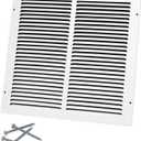 14"W x 14"H [Duct Opening Size] Steel Return Air Grille, Air Return Vent Cover for Ceiling and Sidewall - HVAC Air Vent Covers - [Outer Dimensions: 15.75"W x 15.75"H]