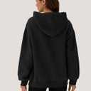 ZAFUL Women's Seam Oversized Hoodies Fleece Comfy Sweatshirts Fall Fashion Casual Pullover Tops 2025 Winter Clothes, XL