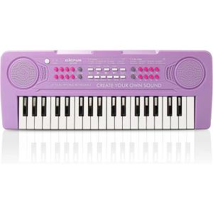 Keyboard Piano for Kids, BIGFUN 37 Keys Toddler Piano Multifunction Music Educational Instrument Toy, Electronic Kids Keyboard for 3-7 Year Old Girls and Boys (Purple)
