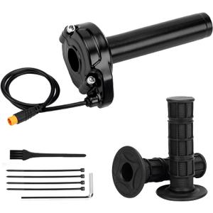 Ebike Full Twist Throttle for Macfox, 3 Pin Surron Style Throttle Grip Kit 12V-72V Compatible with HappyRun Freego Heybike Electric Dirt Bike