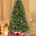 7 FT Pre-Lit Artificial Christmas Tree