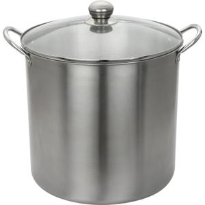 21.5-Quart Stainless Steel Canning Pot - Dual Use Water Bath & Steam Canner with Included Rack, Large Preserving Stock Pot for Jams, Pickles & Home Canning