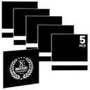 5PCS Laser Engraving Double Color ABS Plastic Sheet,Two-Tone Laserable Engraving Plastic Sheets for Name Badge,Office Label,Laser Artistic Product,Size 11.73" x 11.73",Black/White