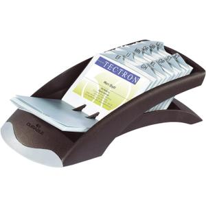 VISIFIX Desk Business Card Files,Black (100 Count (Pack of 1))