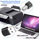 Long Slim 20ft Type2.0 Printer Wire, Type A to Type B Wire High Speed Type 2.0 A to B Wire Scanner Printer Cord to Computer for HP Canon Brother Dell Epson OD2.8MM