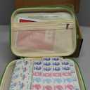 American Mahjong Tiles (1.2 Tiles Only), 166 Quality White Engraved Tiles, 1.2 inch Mahjong Tiles Set with Carrying Bag/Dice/Chips, Creative Design Patterns, Ideal Mahjong Gifts (No Rack)