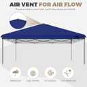 10x10ft Replacement Canopy Top with Air Vent, Waterproof & UV Protection Canopy Tent Top Cover for Straight Leg Canopy Frame - for Outdoor, Patio, Event, Trade Show (Blue, 10x10ft)