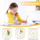 Visual Timer for Kids with Pause Function, Cute Silent Timer with Rainbow for Classroom, Teaching, Task, Kitchen, 60 Minute Countdown Time Management for ADHD (Rainbow Yellow)