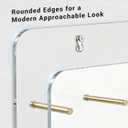 Garvee 2PCS Clear Acrylic Wall Mount Brochure Magazine Holder, 22", Rounded Edge, Adjustable Slot with Magnetic Brass Bolts