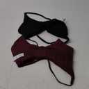 SUUKSESS Women 2 Piece Open Back Strappy Sports Bra Pack Twist V Neck Workout Crops (Medium, #2 Wine Red & Black)