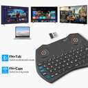 Rii K28 Bluetooth Mini Keyboard Remote Control with Touchpad Moue Combo,Backlit 2.4GHz Wireless Keyboard with Rechargeable Battery for Android TV Box,PC,Smart TV(2.4G and Bluetooth)