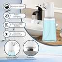 Automatic Soap Dispenser Touchless, Rechargeable 15oz/400ML Large Capacity Four-Level Adjustable Dispenser Volume Suitable for Bathroom and Kitchen (White)