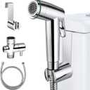 JiGiU Bidet Sprayer for Toilet Handheld Bidet Sprayer Set Toilet Faucet Sprayer Shower Shattaf Toilet Attachment Two Spray Mode with Hose Easy to Install for Feminine, Baby Cloth, Diaper, Pet or Car