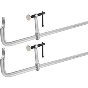 MAXPOWER F Clamp 24 inch, Heavy Duty Clamps for Welding, Max Jaw 24-inch, Throat depth 4-3/4 inch, Pack of 2
