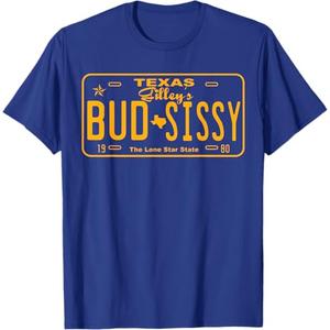 Gilley's Bud N Sissy Texas Cowboy T-Shirt (Small, Black)