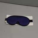 YFONG Weighted Sleep Mask, Women Men 3D Eye Mask Blocking Lights Sleeping Mask (4.2oz/120g), Pressure Relief Night Sleep Eye Mask with Adjustable Strap, Eye Cover Blindfold for Travel Nap Yoga, Blue