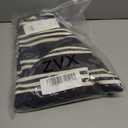 ZVX Men's Striped Long Sleeved T-Shirt, Casual Round Neck Long Sleeved Top, Regular-Fit Daily Striped T-Shirt Basic Style (Black, XXL)