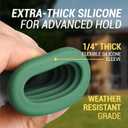 IMPRESA Silicone Hose Adapter - Green, 3/4-Inch, Pack of 3 - Water Hose to Sink Faucet Adapter - Universal Faucet Connector with Clamp - Slip-On Connector