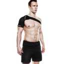 Rehband Shoulder Brace for Men & Women, Adjustable Neoprene Shoulder Support for Sports & Everyday Use, Shoulder Bandage for Left & Right, Colour:Black, Size:Large, Side:Left
