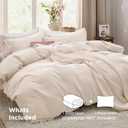 Bedsure Oat Milk Duvet Cover Twin/Twin XL Size - 2 Pieces Prewashed Cotton-Like Polyester Extra Soft Bedding Set, Includes 1 Duvet Cover 68"x90" with Zipper Closure & 1 Pillow Sham, No Comforter