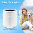 Core 400S Replacement Filter for LEVOIT Core 400S, Core 400S-P, Core400S-RF, Smart WiFi Air Purifier, 3-in-1 True HEPA Activated Carbon Filter, 1 Pack, White by APPLIANCEMATES