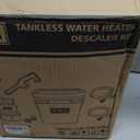Tankless Water Heater Flushing Kit Includes 1/4HP Submersible Sump Pump with Two Adapters & 3 Gallons Pail with Bucket Lid Opener & Two 1/2 Dia X 6 PVC Hoses with Washers