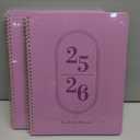 2 x Planner 2025-2026, Academic Year Weekly and Monthly Calendar Planner, July 2025 - June 2026, Spiral Bound School Planning Tool, Perfect for Teacher, Student, Woman & Men - A4 (8.5" x 11"), Purple