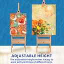 H-Frame Studio Easel with Storage Drawer, Natural, 35 inches
