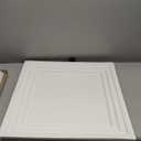 Art3d 12-Pack 2424 Inch PVC Waterproof Drop Ceiling Tiles for Home Dcor - 2x2 ft 3D Modern Ceiling Panel for Suspended Grid, White